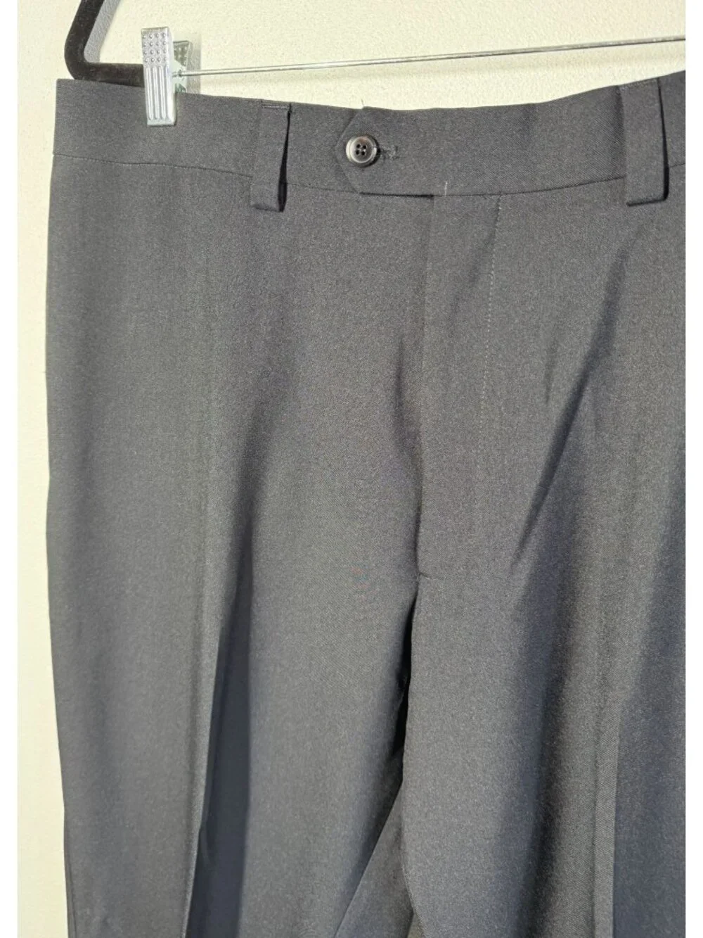 Haggar Mens‎ Dress Pants 38x34 Black Straight Leg Career Office